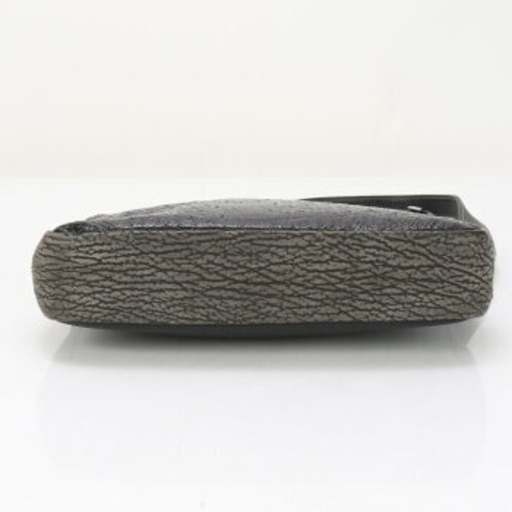 Gucci sharkskin patchwork ostrich leather shoulde… - image 7